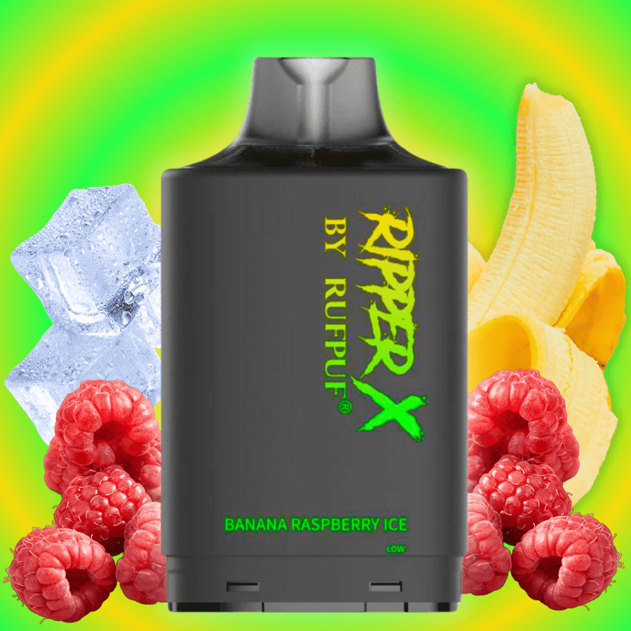 RufPuf Ripper X 20K - Banana Raspberry Ice 20mg / 20000 Puffs Okotoks Vape SuperStore Okotoks Alberta