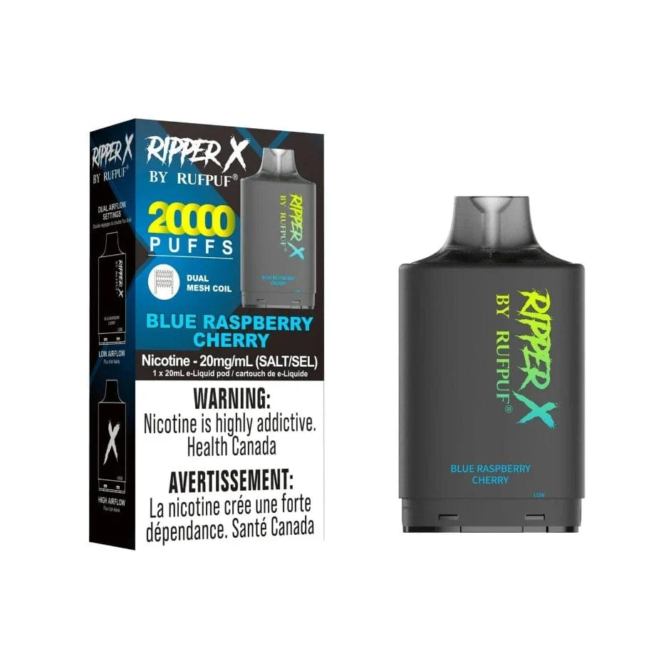 RufPuf Ripper X 20K - Blue Raspberry Cherry 20mg / 20000 Puff Okotoks Vape SuperStore Okotoks Alberta