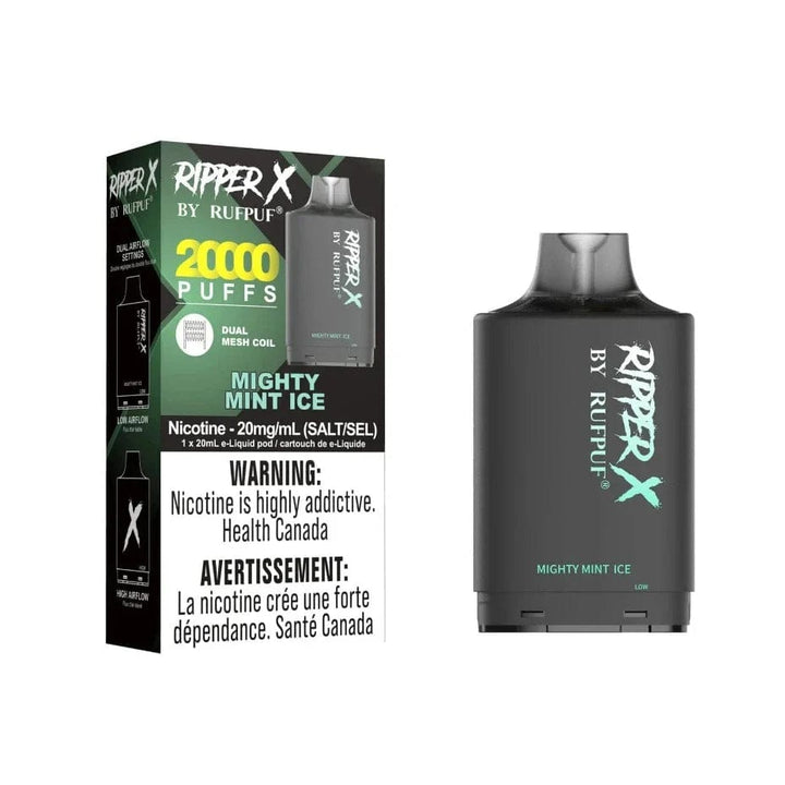 RufPuf Ripper X 20K - Mighty Mint Ice 20mg / 20000 Puffs Okotoks Vape SuperStore Okotoks Alberta