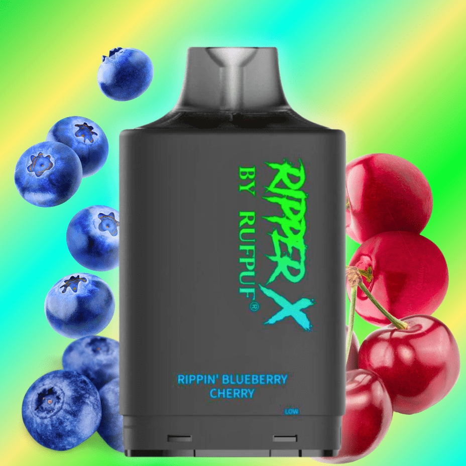 RufPuf Ripper X 20K - Rippin' Blueberry Cherry 20mg / 20000 Puffs Okotoks Vape SuperStore Okotoks Alberta