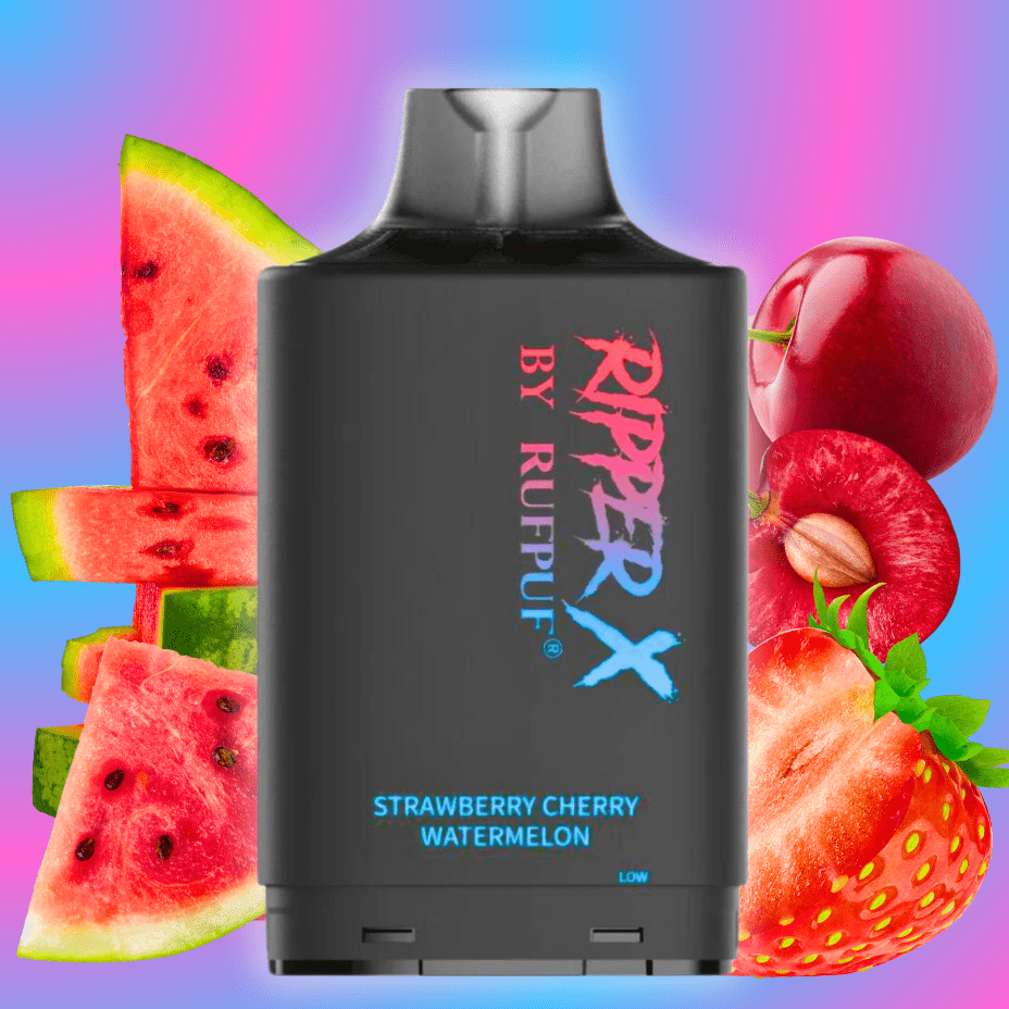 RufPuf Ripper X 20K - Strawberry Cherry Watermelon 20mg / 20000 Puffs Okotoks Vape SuperStore Okotoks Alberta