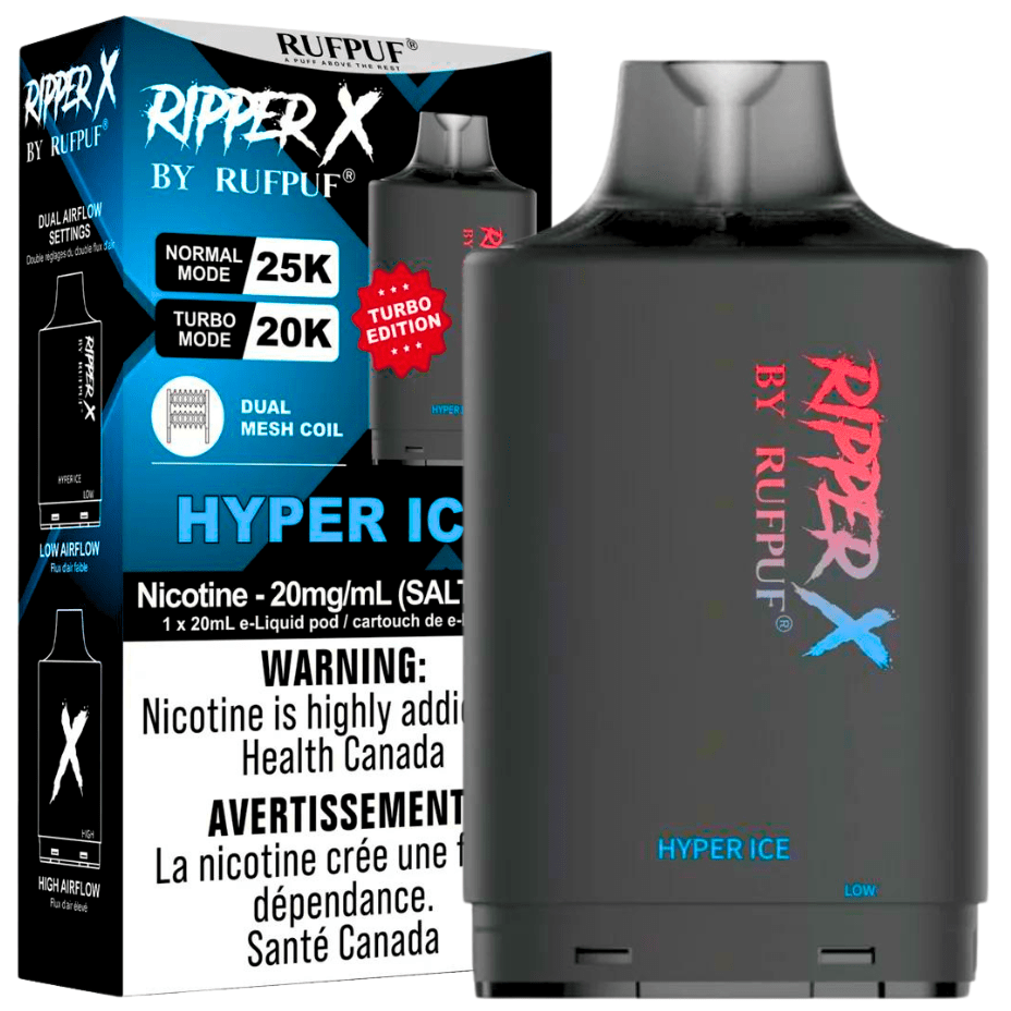 RufPuf Ripper X 25K - Hyper Ice Okotoks Vape SuperStore Okotoks Alberta