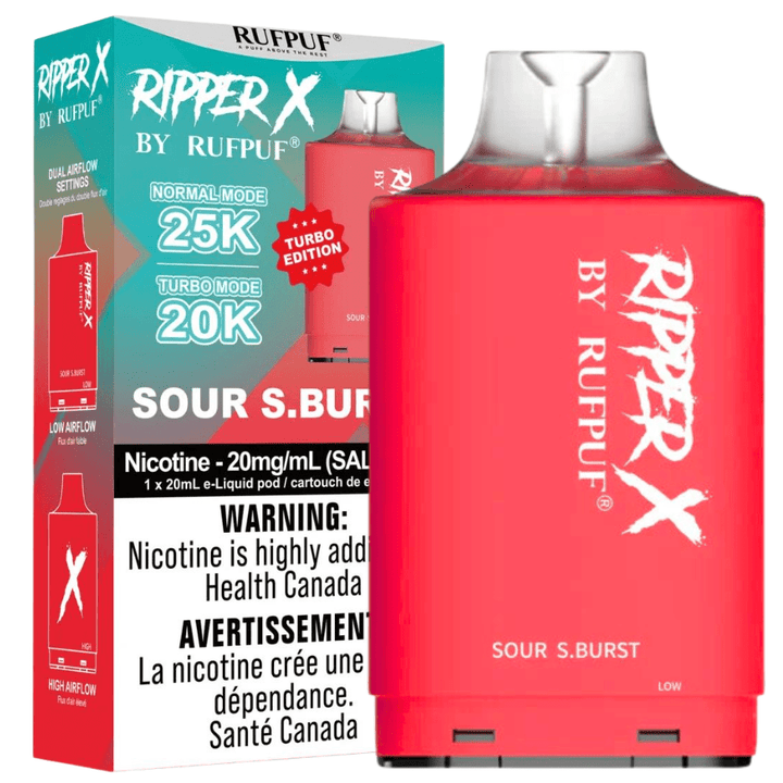 RufPuf Ripper X 25K - Sour S. Burst Okotoks Vape SuperStore Okotoks Alberta