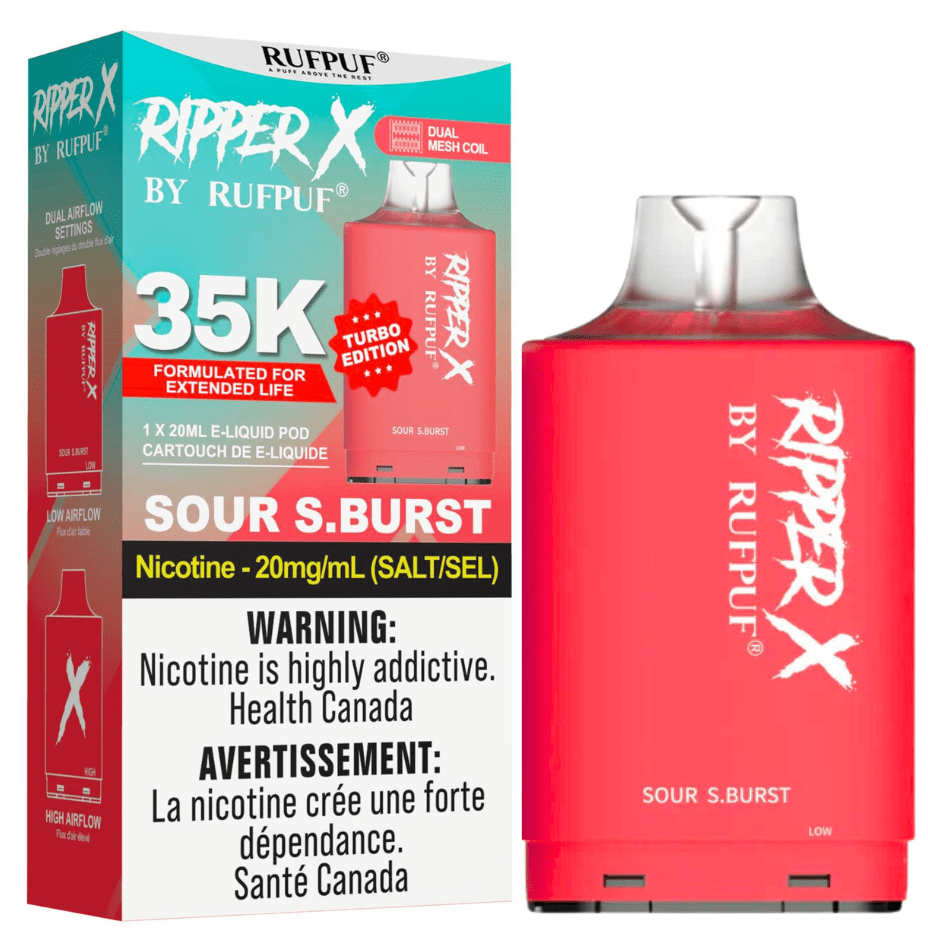 RufPuf Ripper X 35K - Sour S. Burst Okotoks Vape SuperStore Okotoks Alberta