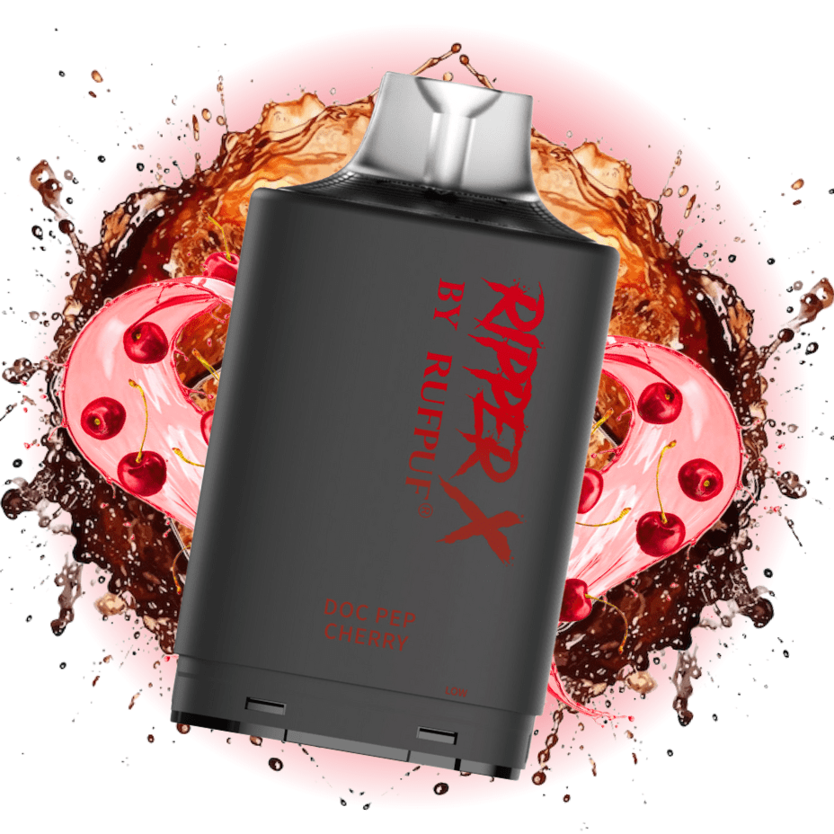 RufPuf Ripper X 75k Turbo Pod - Doc Pep Cherry 20mg / 75000 Puffs Okotoks Vape SuperStore Okotoks Alberta