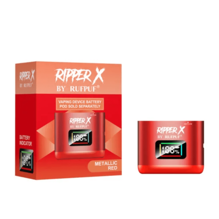 RufPuf Ripper X Batteries Red Okotoks Vape SuperStore Okotoks Alberta