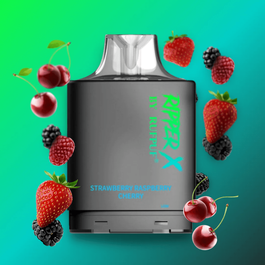 RufPuf Ripper X Pod 15,000-Strawberry Raspberry Cherry Okotoks Vape SuperStore Okotoks Alberta