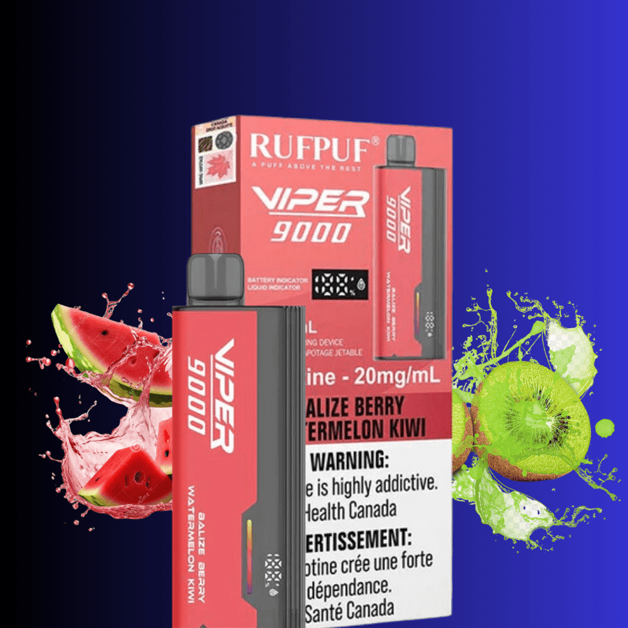 Rufpuf Viper 9000 Disposable Vape-Balize Berry Watermelon Kiwi Okotoks Vape SuperStore Okotoks Alberta