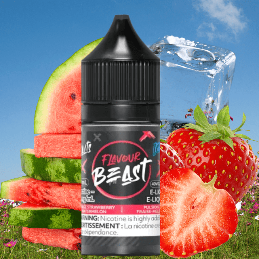 Savage Strawberry Watermelon Iced Salts by Flavour Beast E-Liquid 30ml / 20mg Okotoks Vape SuperStore Okotoks Alberta