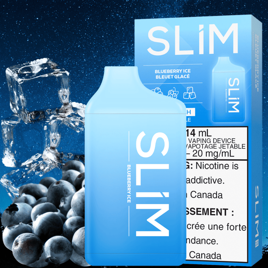 Slim 7500 Rechargeable Disposable Vape-Blueberry Ice 14mL / 20mg Okotoks Vape SuperStore Okotoks Alberta
