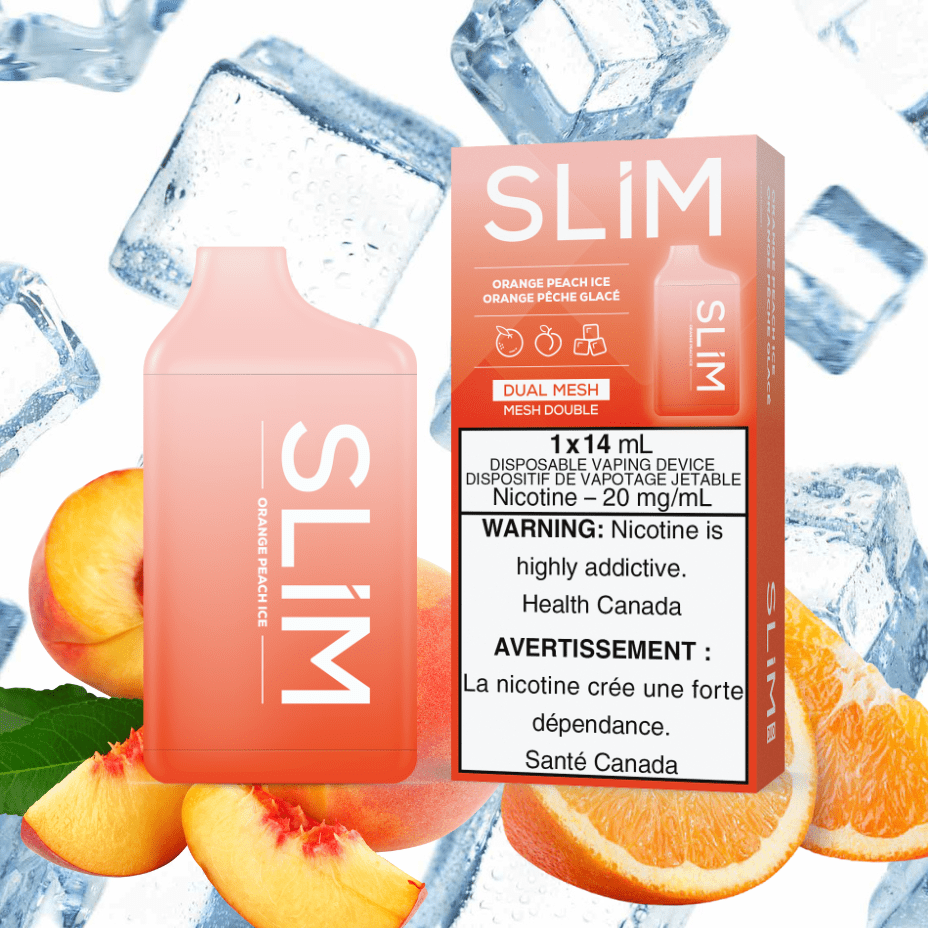 Slim 7500 Rechargeable Disposable Vape-Orange Peach Ice 14mL / 20mg Okotoks Vape SuperStore Okotoks Alberta
