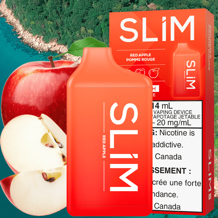 Slim 7500 Rechargeable Disposable Vape-Red Apple 14mL / 20mg Okotoks Vape SuperStore Okotoks Alberta