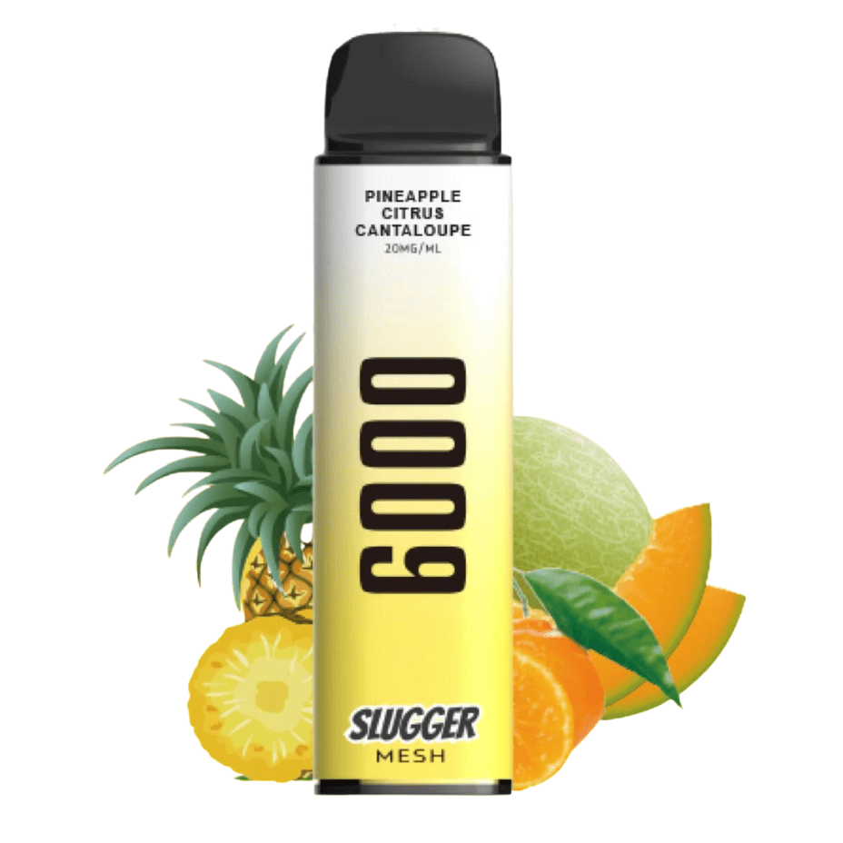 Slugger Mesh 6000 Rechargeable Disposable Vape Pineapple Citrus Cantaloupe 15ml / 20mg Okotoks Vape SuperStore Okotoks Alberta