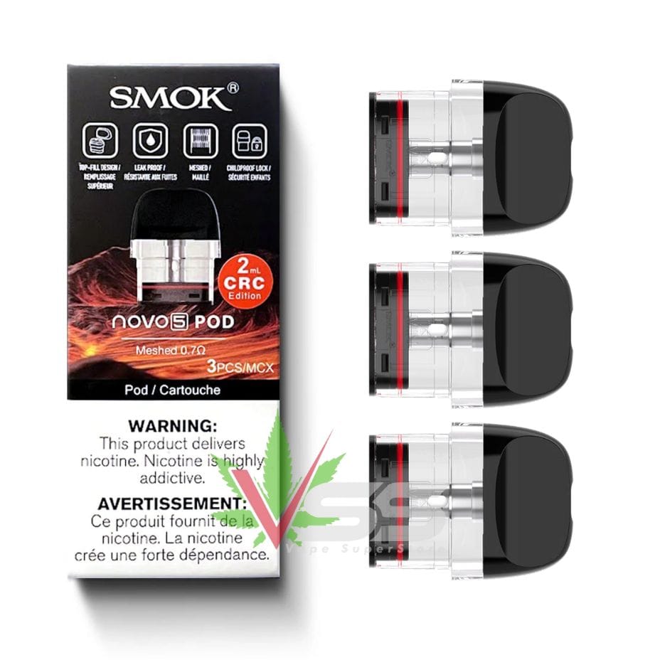 Smok Novo 5 Replacement Pods (3 Pack) 0.7Ω 2mL (MTL) Okotoks Vape SuperStore Okotoks Alberta