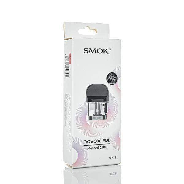 Smok Novo X Replacement Pods-3/pkg 0.8 Mesh Okotoks Vape SuperStore Okotoks Alberta