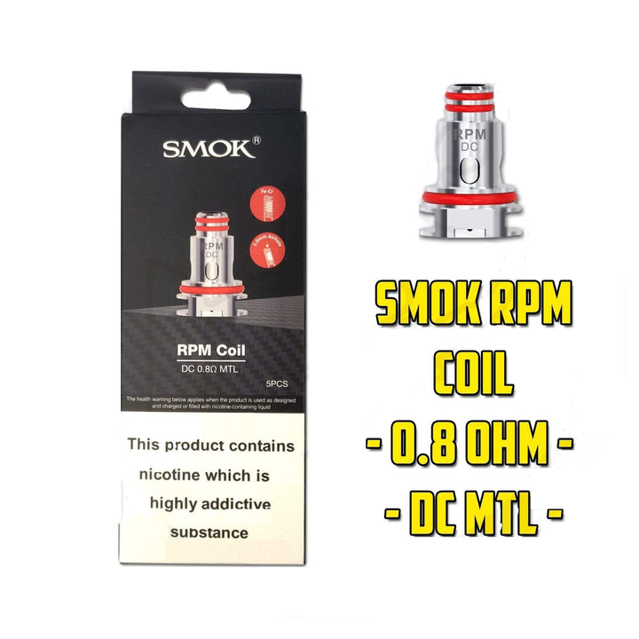 Smok RPM Coils-5/pkg Mesh-0.8MTL Okotoks Vape SuperStore Okotoks Alberta