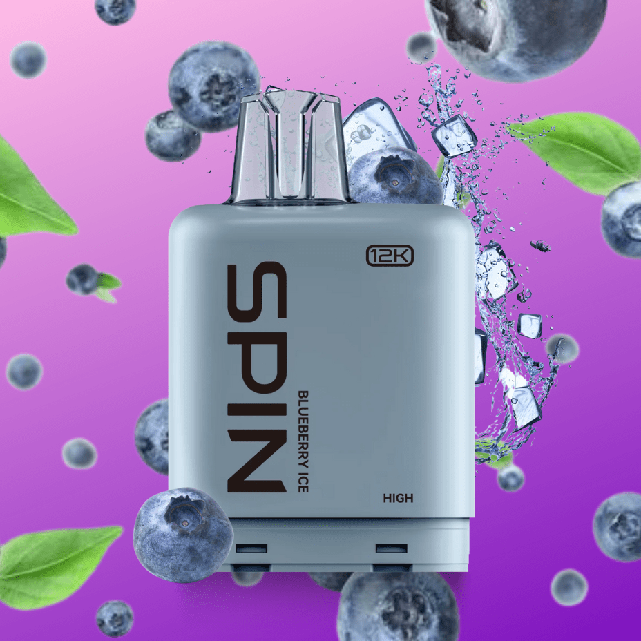 Spin Fizz X Pod 12000 - Blueberry Ice 12000 Puffs / 20mg Okotoks Vape SuperStore Okotoks Alberta