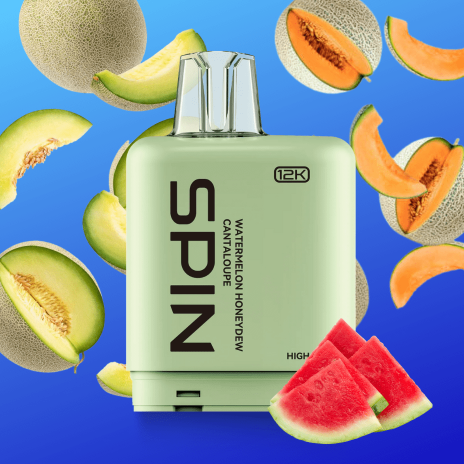 Spin Fizz X Pod 12000 - Watermelon Honeydew Cantaloupe 12000 Puffs / 20mg Okotoks Vape SuperStore Okotoks Alberta