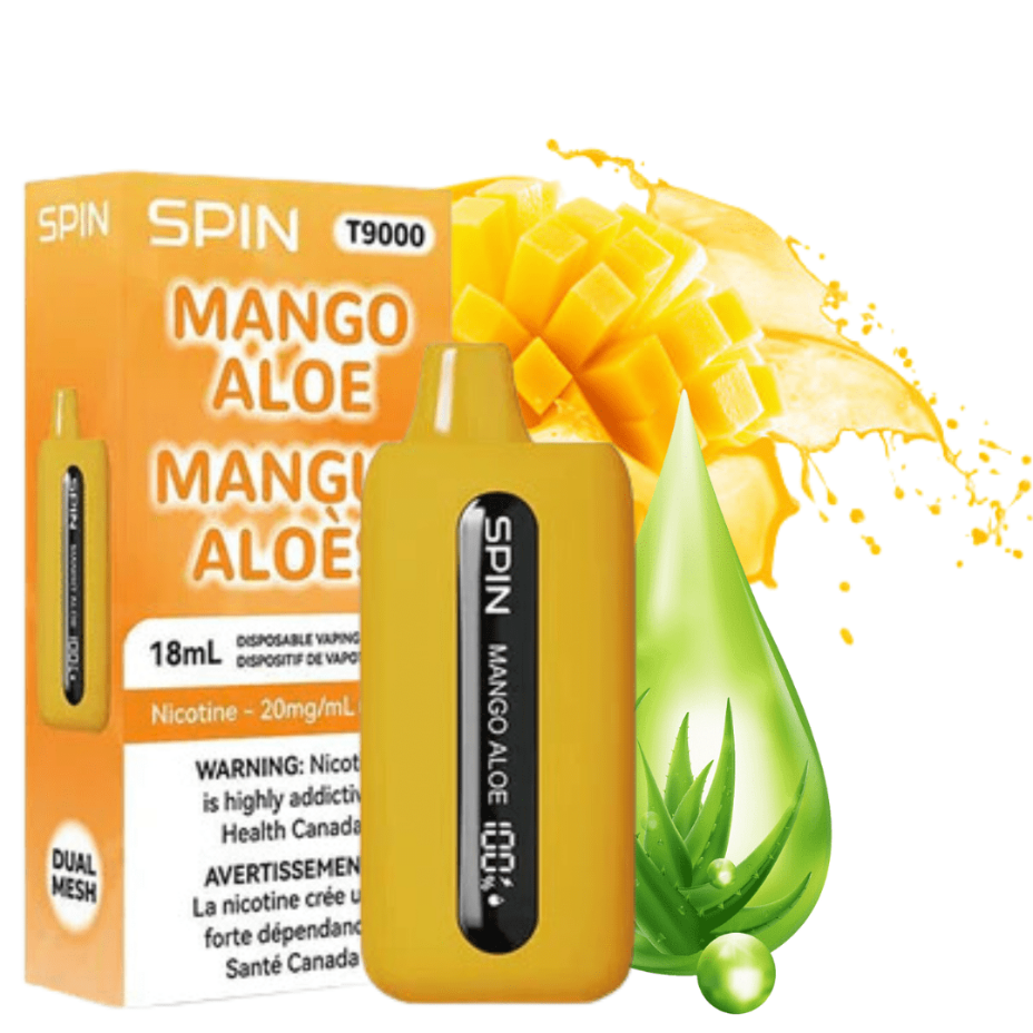 Spin T9000 Disposable Vape-Mango Aloe 20mg / 9000 Puffs Okotoks Vape SuperStore Okotoks Alberta