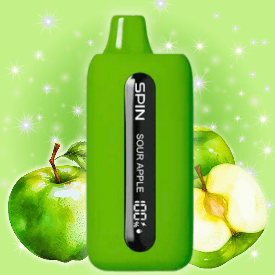 Spin T9000 Disposable Vape-Sour Apple 20mg / 9000 Puffs Okotoks Vape SuperStore Okotoks Alberta