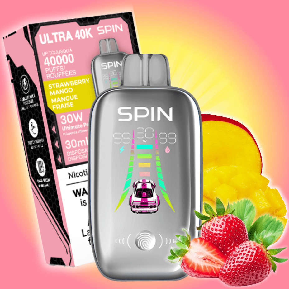 Spin Ultra 40k Disposable Vape - Strawberry Mango 40000 puffs / 20mg Okotoks Vape SuperStore Okotoks Alberta