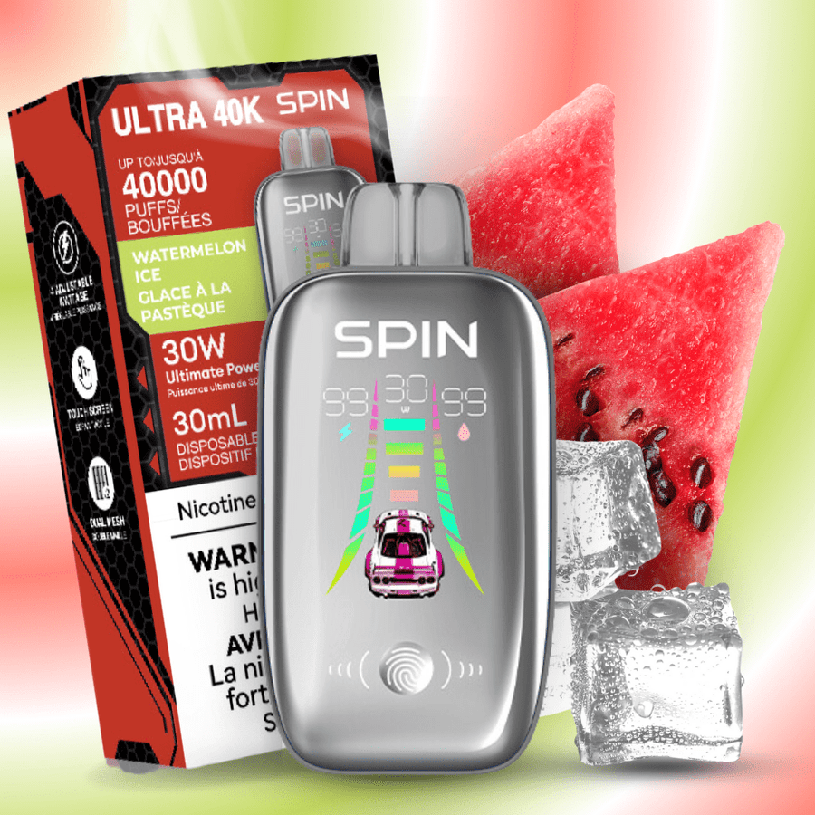 Spin Ultra 40k Disposable Vape - Watermelon Ice 40000 Puffs / 20mg Okotoks Vape SuperStore Okotoks Alberta