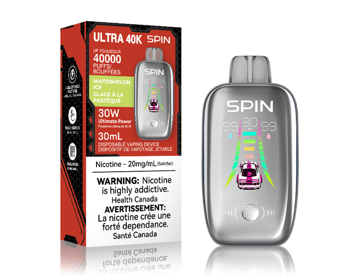 Spin Ultra 40k Disposable Vape - Watermelon Ice 40000 Puffs / 20mg Okotoks Vape SuperStore Okotoks Alberta