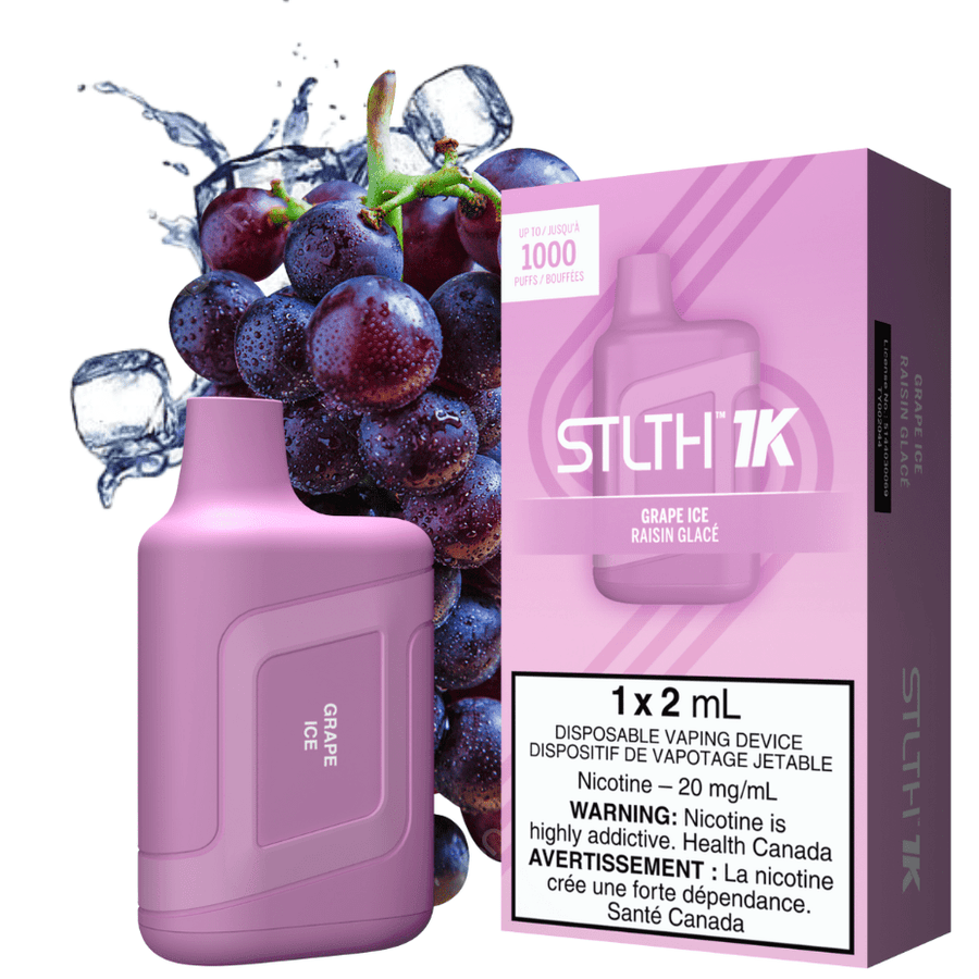 STLTH 1K Disposable Vape-Grape Ice 1000 Puffs / 20mg Okotoks Vape SuperStore Okotoks Alberta