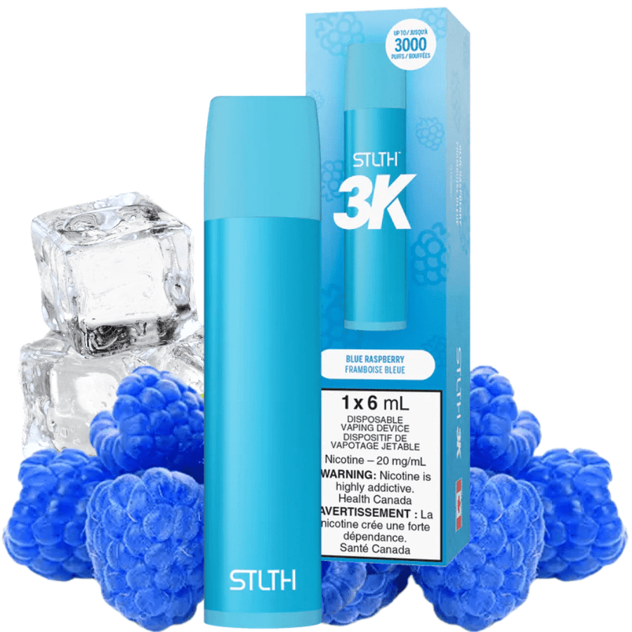 STLTH 3K Disposable Vape Blue Raspberry 20mg / 6ml Okotoks Vape SuperStore Okotoks Alberta