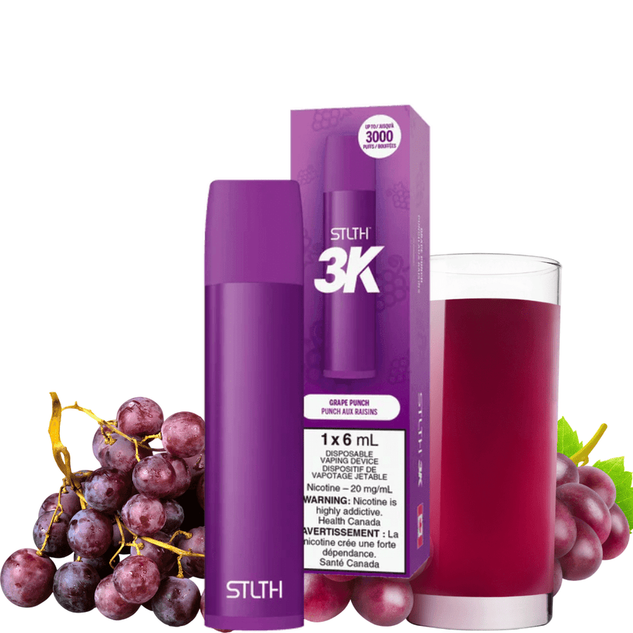 STLTH 3K Disposable Vape Grape Punch 20mg / 6ml Okotoks Vape SuperStore Okotoks Alberta