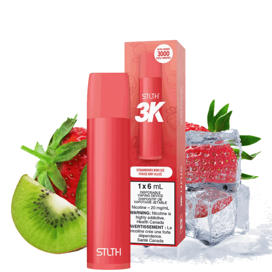 STLTH 3K Disposable Vape Strawberry Kiwi Ice 20mg / 6ml Okotoks Vape SuperStore Okotoks Alberta