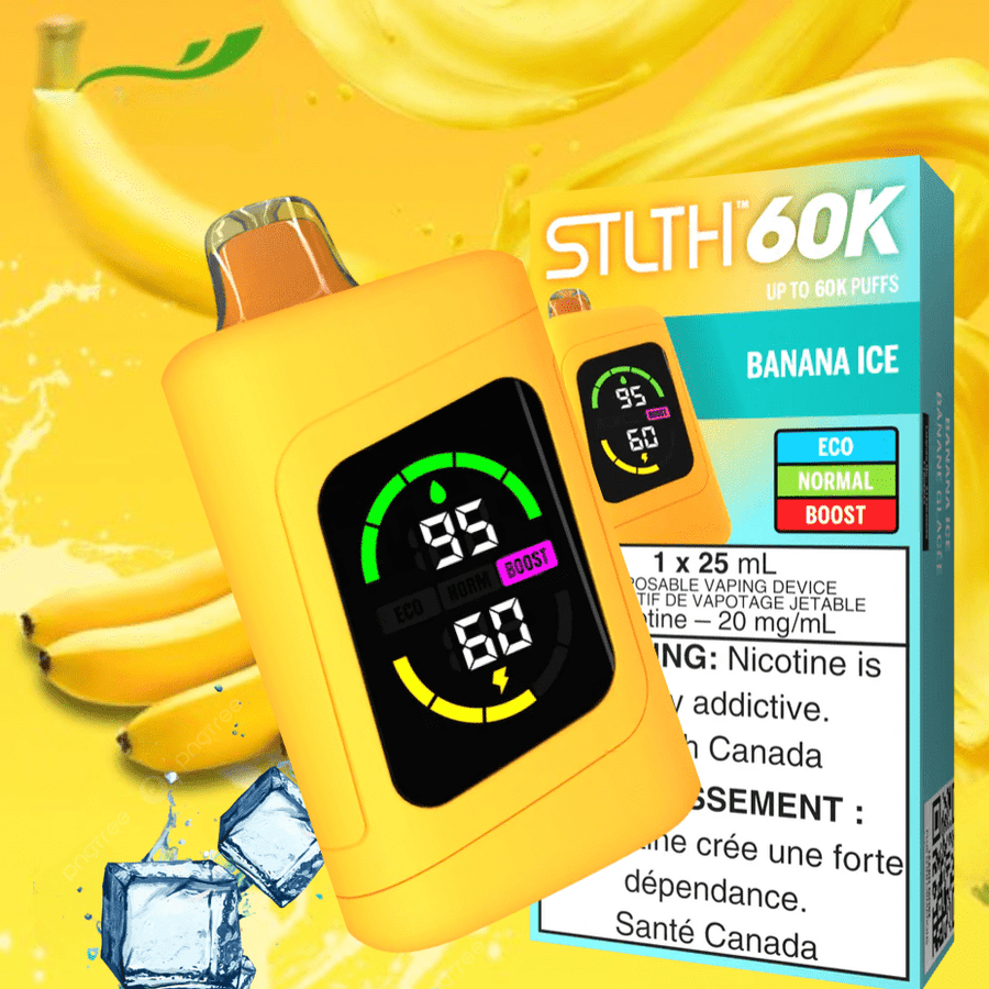 STLTH 60k Disposable Vape-Banana Ice Okotoks Vape SuperStore Okotoks Alberta