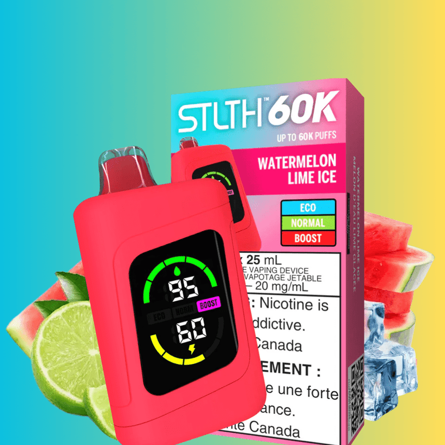 STLTH 60k Disposable Vape-Watermelon Lime Ice Okotoks Vape SuperStore Okotoks Alberta