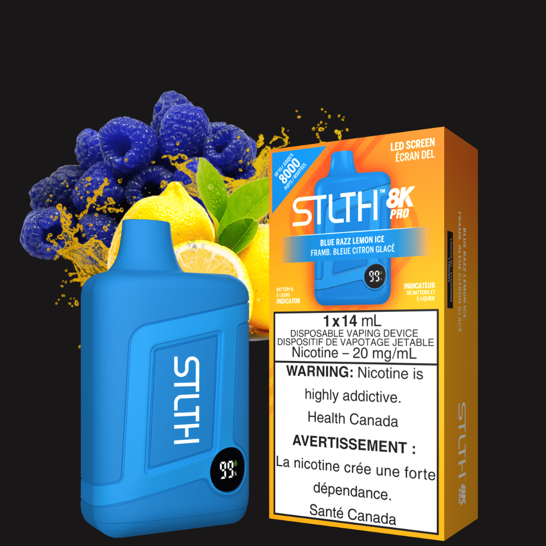 STLTH 8K PRO Disposable Vape-Blue Raspberry Lemon 12mg Okotoks Vape SuperStore Okotoks Alberta