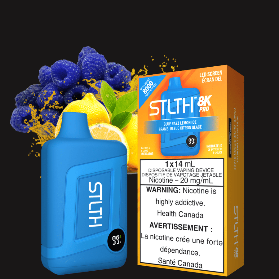 STLTH 8K PRO Disposable Vape-Blue Raspberry Lemon 12mg Okotoks Vape SuperStore Okotoks Alberta