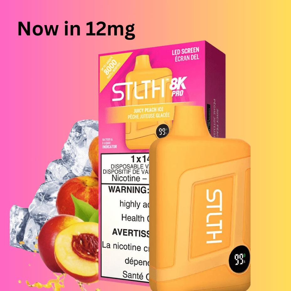 STLTH 8K PRO Disposable Vape-Juicy Peach Ice 12mg Okotoks Vape SuperStore Okotoks Alberta