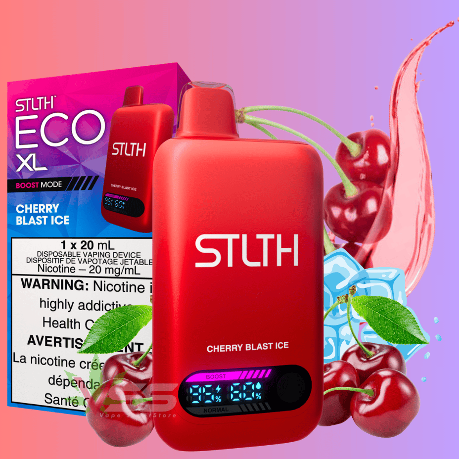 STLTH Eco XL Disposable Vape - Cherry Blast Ice Okotoks Vape SuperStore Okotoks Alberta