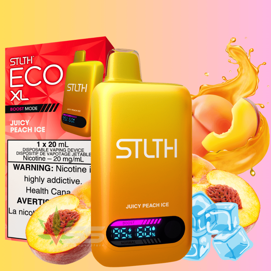 STLTH Eco XL Disposable Vape - Juicy Peach Ice Okotoks Vape SuperStore Okotoks Alberta
