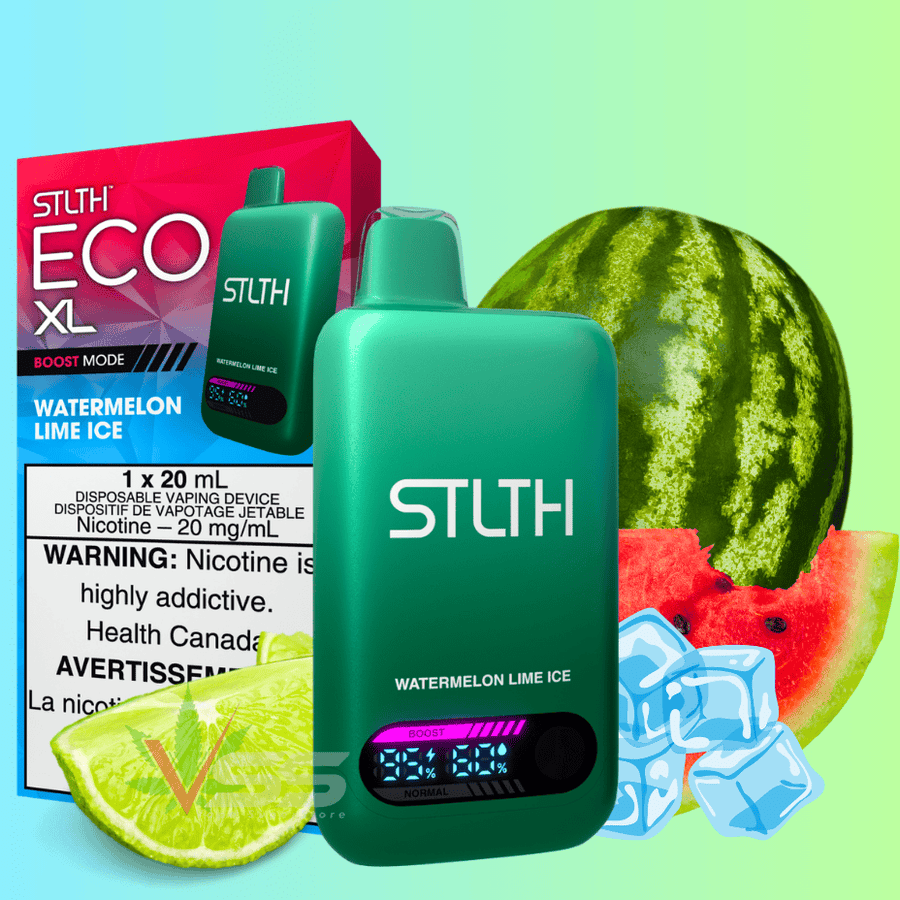 STLTH Eco XL Disposable Vape - Watermelon Lime Ice Okotoks Vape SuperStore Okotoks Alberta