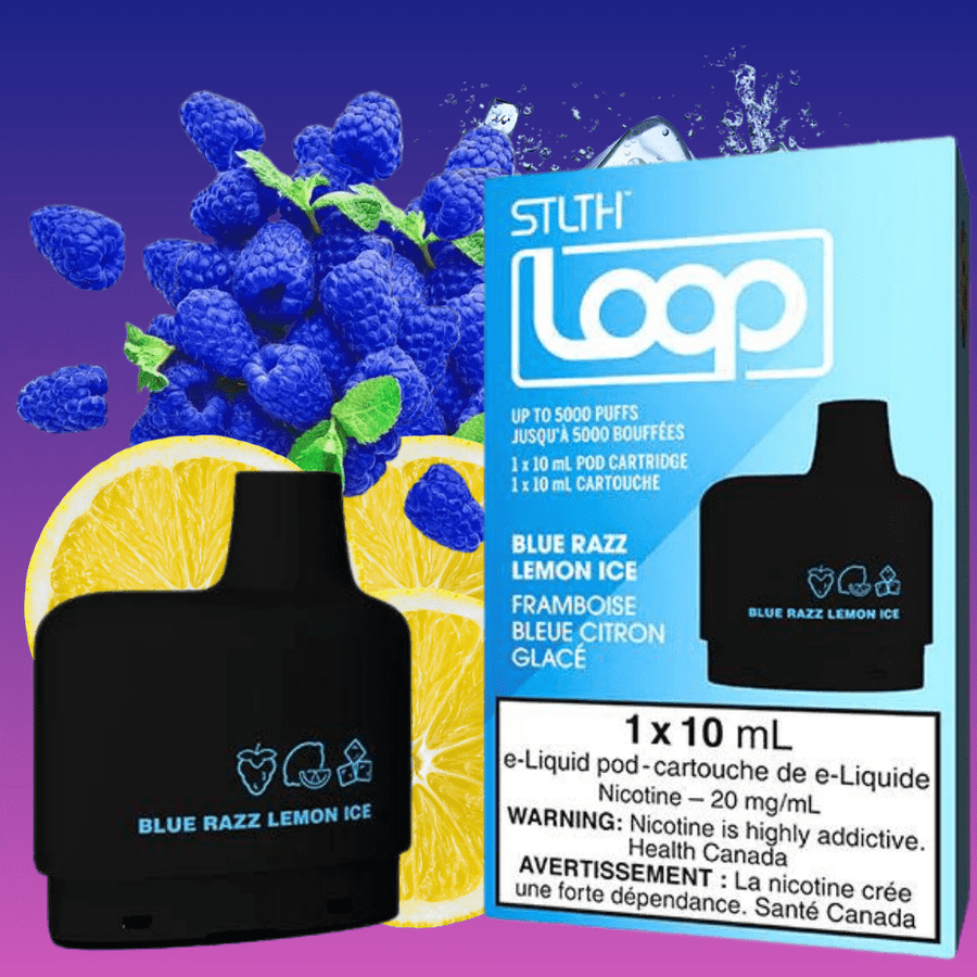 STLTH Loop Pods-Blue Razz Lemon Ice 20mg / 5000Puffs Okotoks Vape SuperStore Okotoks Alberta