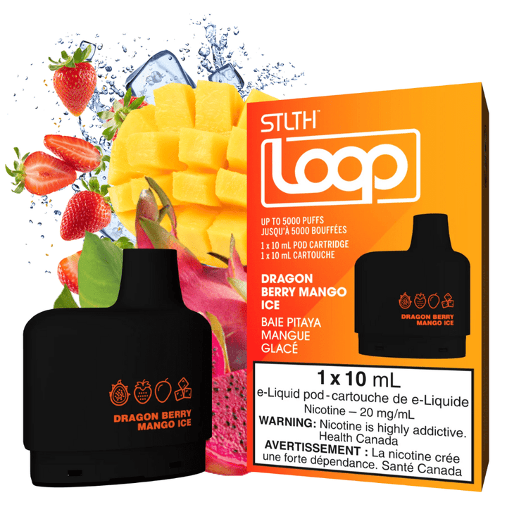 STLTH Loop Pods-Dragon Berry Mango Ice 20mg / 5000Puffs Okotoks Vape SuperStore Okotoks Alberta