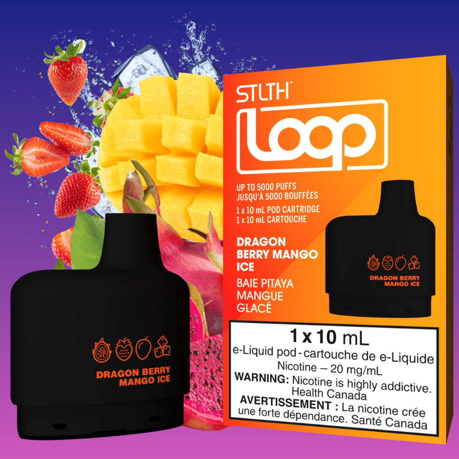 STLTH Loop Pods-Dragon Berry Mango Ice 20mg / 5000Puffs Okotoks Vape SuperStore Okotoks Alberta