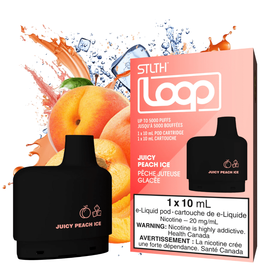 STLTH Loop Pods-Juicy Peach Ice 20mg / 5000Puffs Okotoks Vape SuperStore Okotoks Alberta