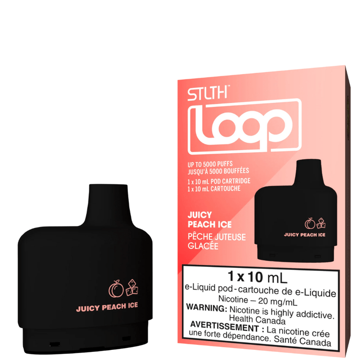 STLTH Loop Pods-Juicy Peach Ice 20mg / 5000Puffs Okotoks Vape SuperStore Okotoks Alberta