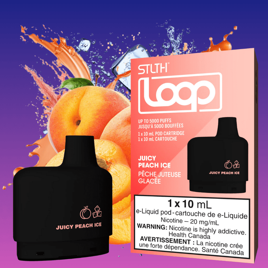 STLTH Loop Pods-Juicy Peach Ice 20mg / 5000Puffs Okotoks Vape SuperStore Okotoks Alberta