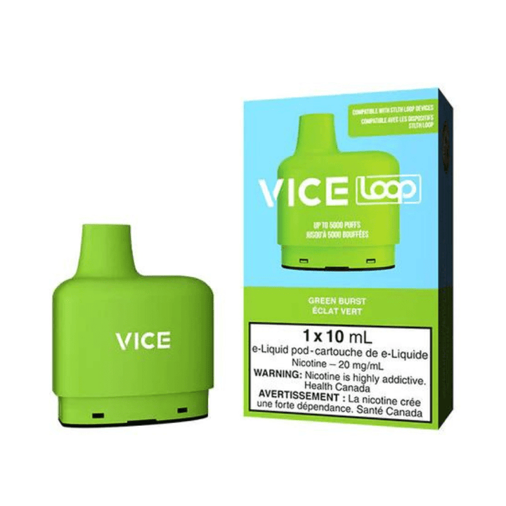 STLTH Loop Vice Pods-Green Burst 20mg / 5000Puffs Okotoks Vape SuperStore Okotoks Alberta