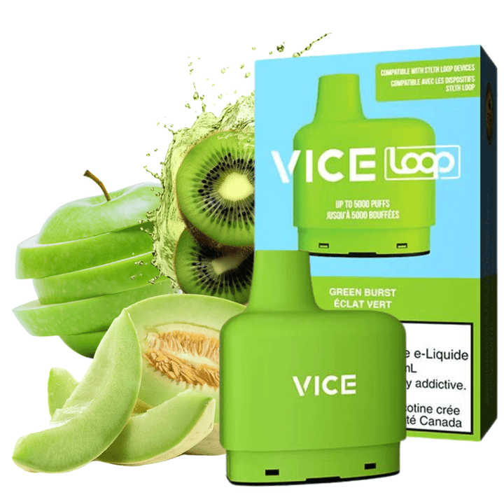 STLTH Loop Vice Pods-Green Burst 20mg / 5000Puffs Okotoks Vape SuperStore Okotoks Alberta