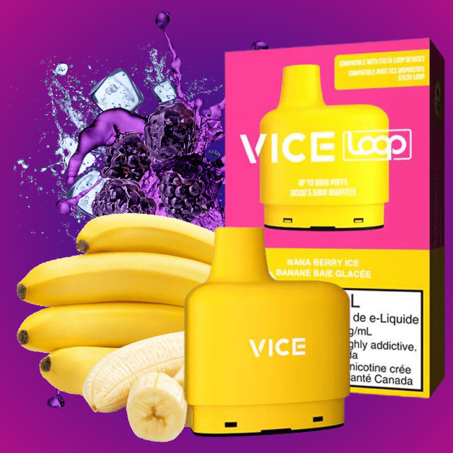 STLTH Loop Vice Pods-Nana Berry Ice 20mg / 5000Puffs Okotoks Vape SuperStore Okotoks Alberta