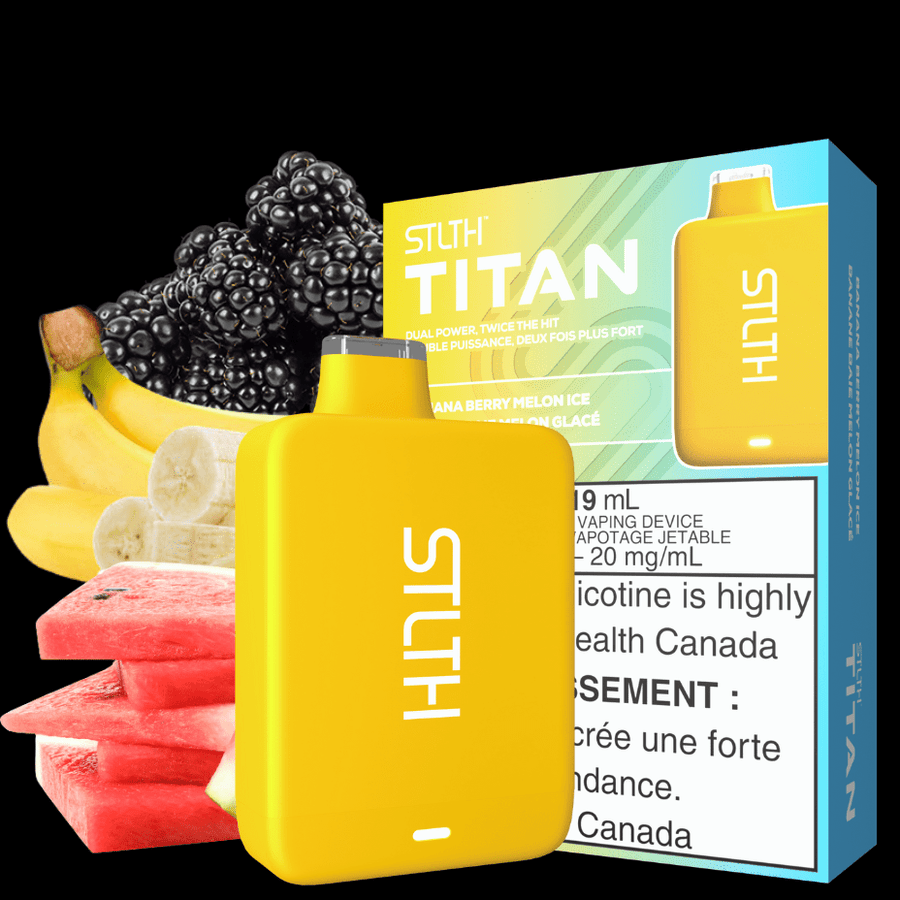 STLTH Titan 10K Disposable Vape-Banana Berry Melon Ice 19ml / 20mg Okotoks Vape SuperStore Okotoks Alberta