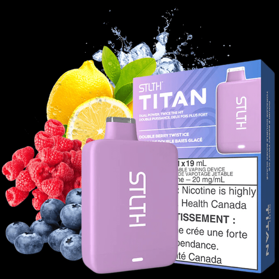 STLTH Titan 10K Disposable Vape-Double Berry Twist Ice 19ml / 20mg Okotoks Vape SuperStore Okotoks Alberta